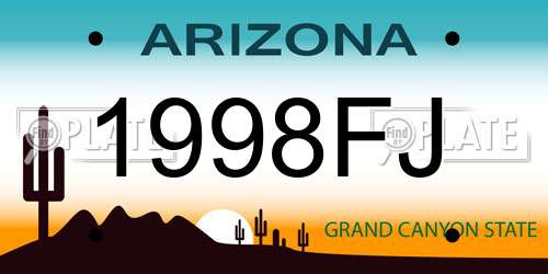 1998FJ Arizona License Plate