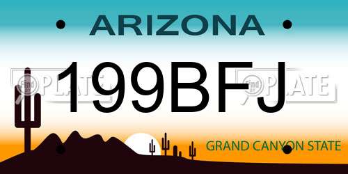 199BFJ Arizona License Plate