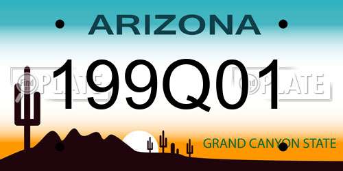 199Q01 Arizona License Plate