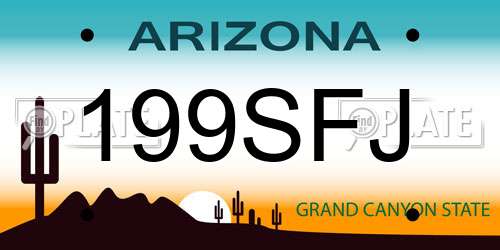 199SFJ Arizona License Plate