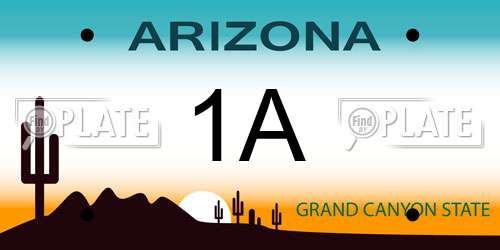 1A Arizona License Plate