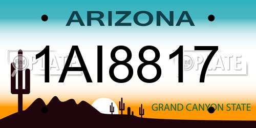 1AI8817 Arizona License Plate