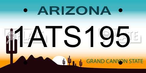 1ATS195 Arizona License Plate