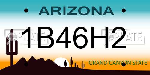 1B46H2 Arizona License Plate