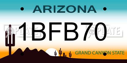 1BFB70 Arizona License Plate