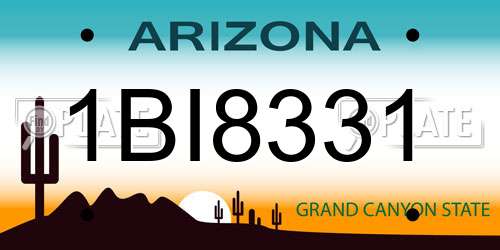 1BI8331 Arizona License Plate