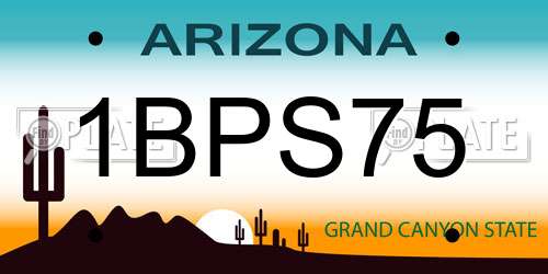 1BPS75 Arizona License Plate