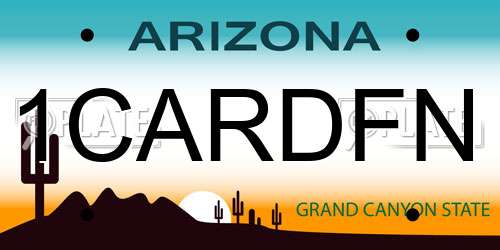 1CARDFN Arizona License Plate