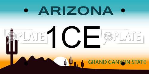 1CE Arizona License Plate