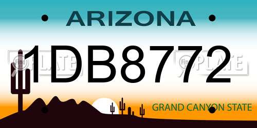 1DB8772 Arizona License Plate
