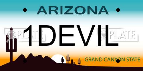 1DEVIL Arizona License Plate