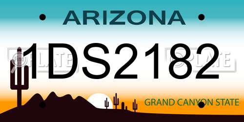 1DS2182 Arizona License Plate