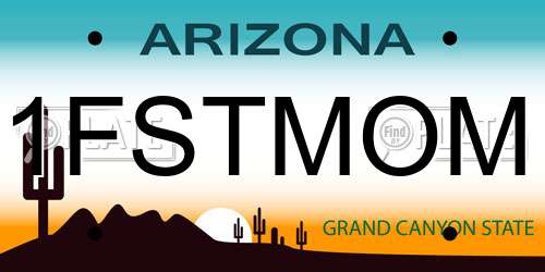 1FSTMOM Arizona License Plate