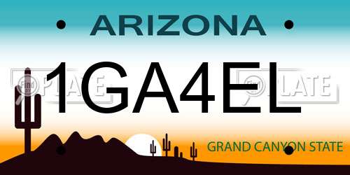 1GA4EL Arizona License Plate