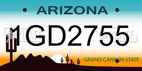 1GD2755 Arizona License Plate