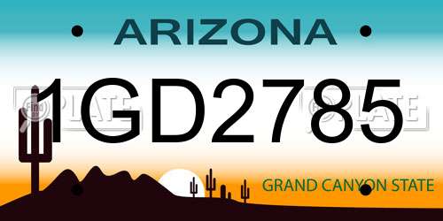 1GD2785 Arizona License Plate