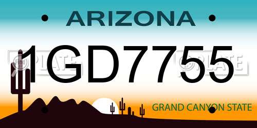 1GD7755 Arizona License Plate