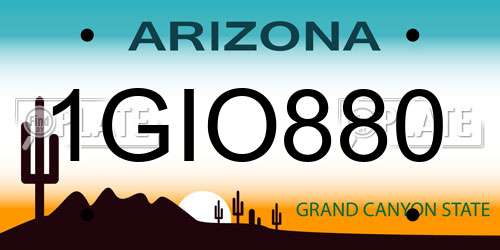 1GIO880 Arizona License Plate