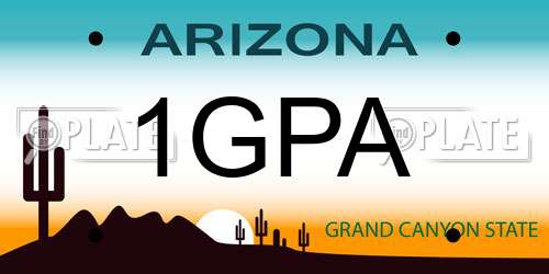 1GPA Arizona License Plate