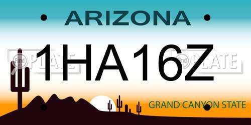 1HA16Z Arizona License Plate