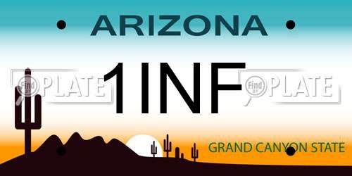 1INF Arizona License Plate