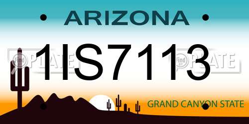 1IS7113 Arizona License Plate