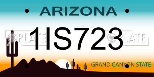 1IS723 Arizona License Plate