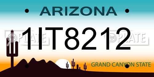 1IT8212 Arizona License Plate