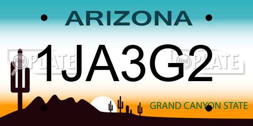 1JA3G2 Arizona License Plate