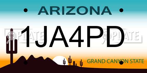 1JA4PD Arizona License Plate