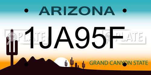 1JA95F Arizona License Plate