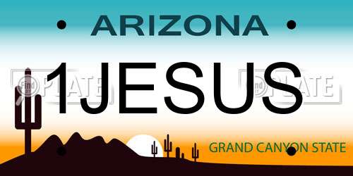 1JESUS Arizona License Plate