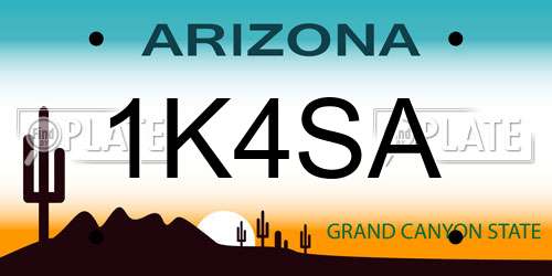 1K4SA Arizona License Plate