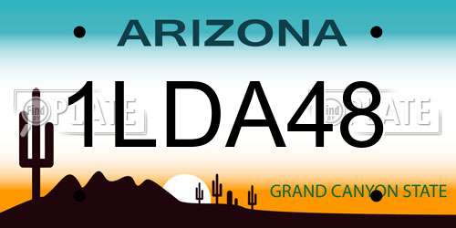 1LDA48 Arizona License Plate