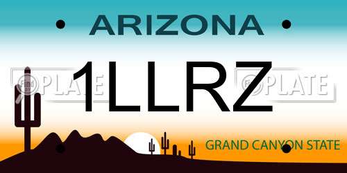1LLRZ Arizona License Plate