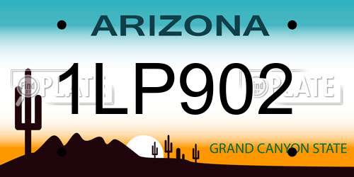 1LP902 Arizona License Plate