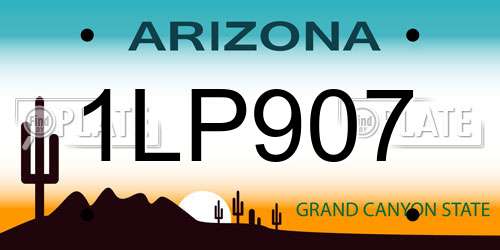 1LP907 Arizona License Plate