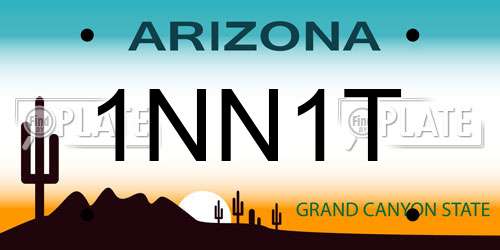 1NN1T Arizona License Plate