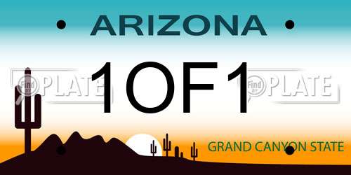 1OF1 Arizona License Plate