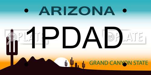 1PDAD Arizona License Plate