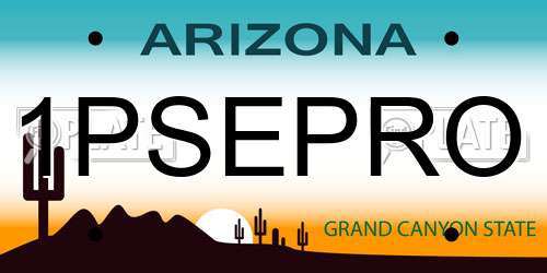 1PSEPRO Arizona License Plate