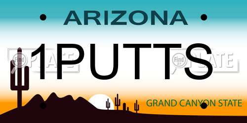 1PUTTS Arizona License Plate