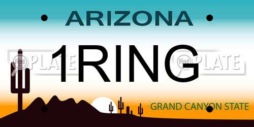 1RING Arizona License Plate