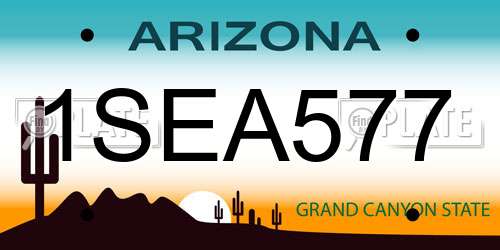 1SEA577 Arizona License Plate