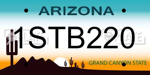 1STB220 Arizona License Plate