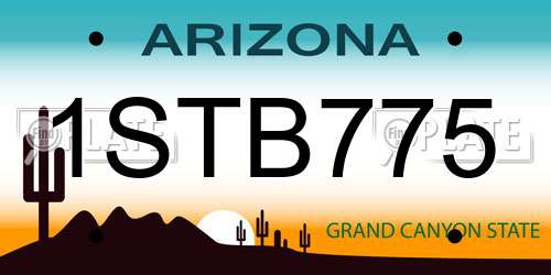 1STB775 Arizona License Plate