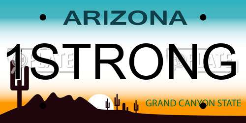 1STRONG Arizona License Plate
