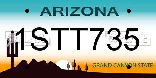 1STT735 Arizona License Plate