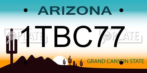 1TBC77 Arizona License Plate