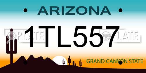 1TL557 Arizona License Plate